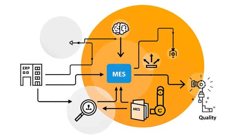 MES系統運作流程示意圖