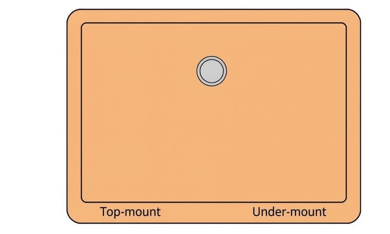 廚房中島的不鏽鋼下嵌式水槽，充滿生活感