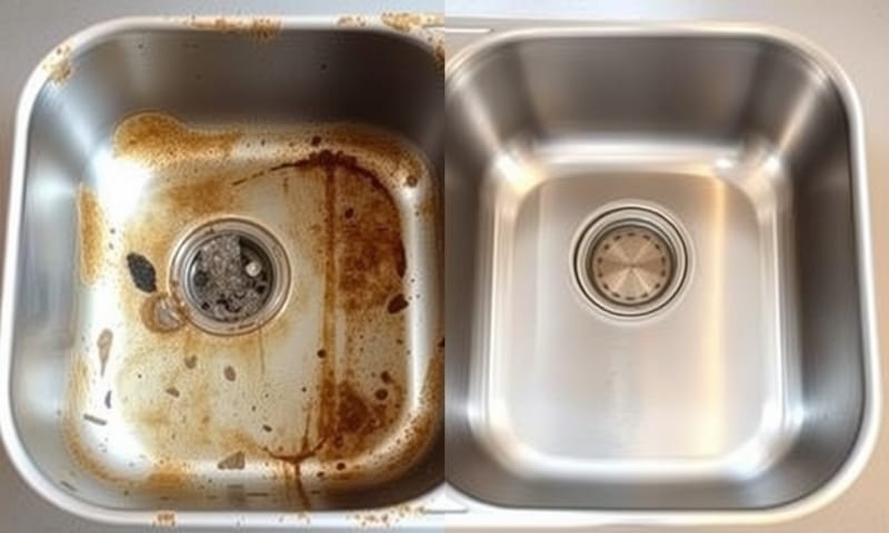 新舊不鏽鋼水槽對比