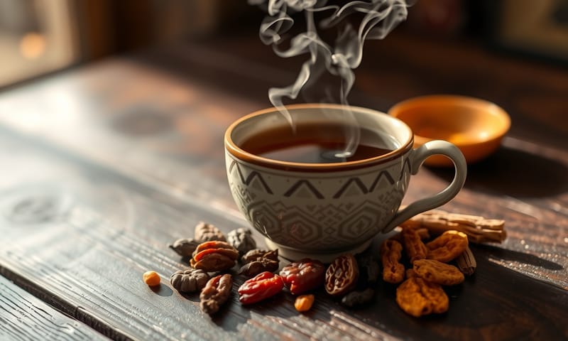 一杯溫熱的安神茶，作為夜晚的收尾儀式