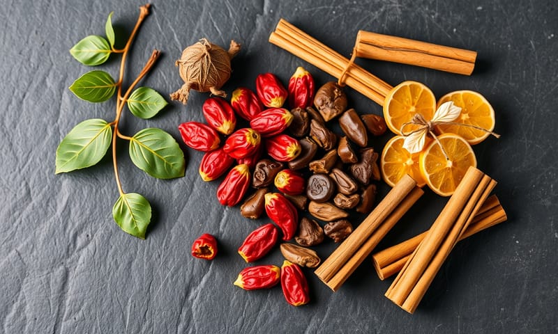 中藥材的搭配是一門大學問，圖為當歸、枸杞、乾薑等溫補藥材。