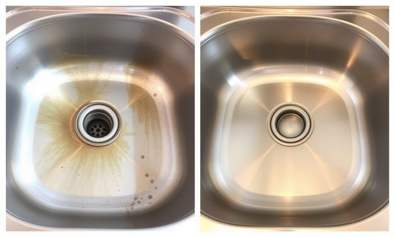 清潔前後對比，擦乾真的很重要