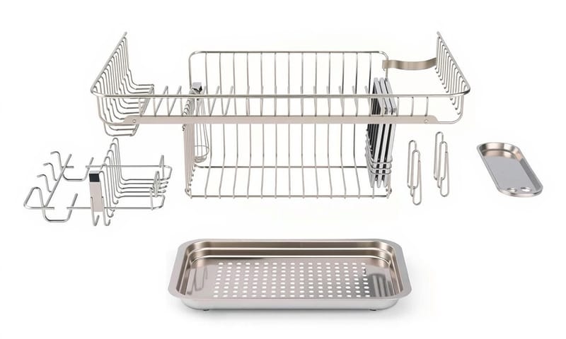 這種捲式瀝水架算是近年來蠻聰明的設計，省空間是最大優點。