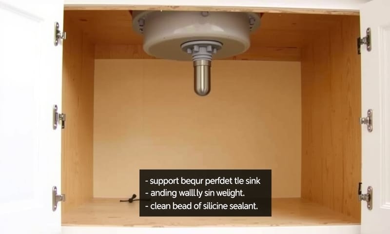 下嵌式水槽安裝的結構示意