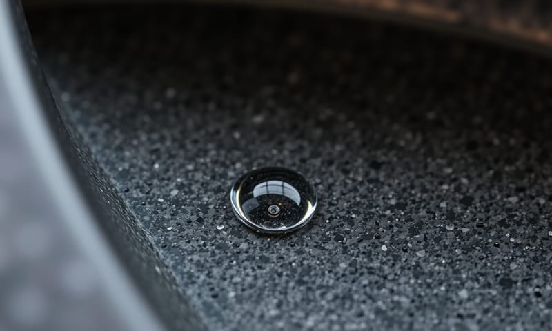 石英水槽表面的抗污特性近拍