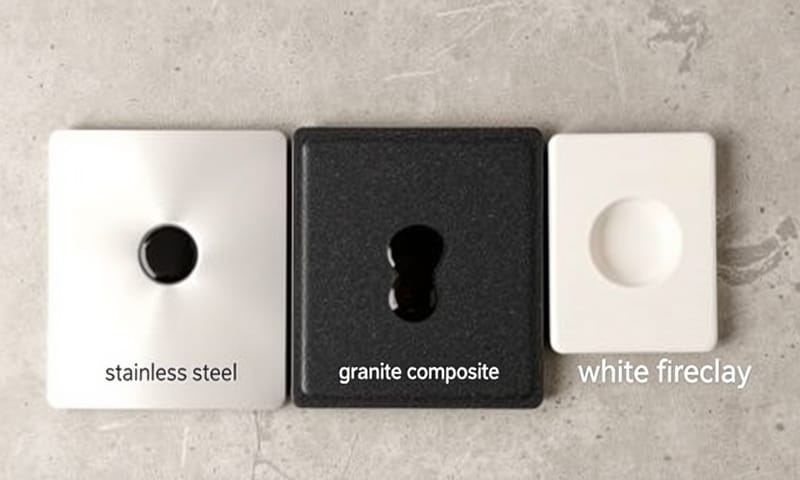 不同水槽材質的質感比較