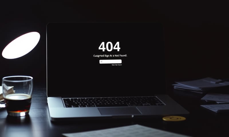 象徵部署失敗的畫面，例如 404 錯誤頁面