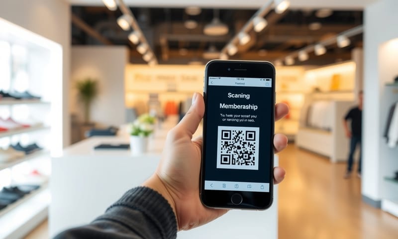 門市掃碼加入會員的流程