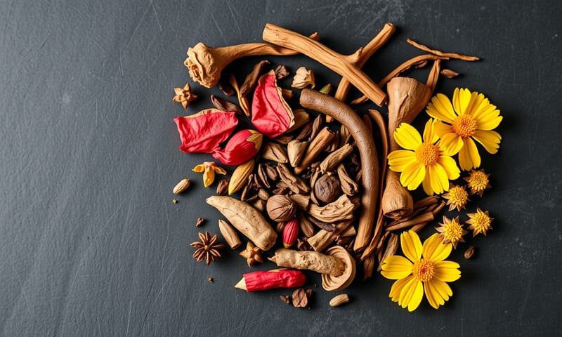 用於清熱、活血、潤燥的中藥材組合