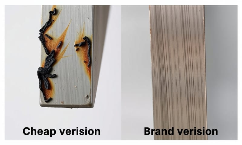 便宜貨與品牌貨的焊接細節對比