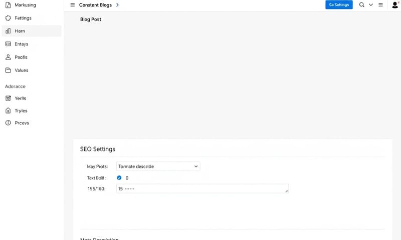 在 CMS 後台編輯 Meta Description 的示意畫面