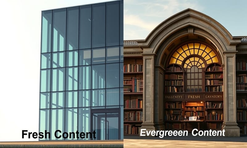 結果對照：新鮮但低品質內容 vs. 陳舊但高品質內容