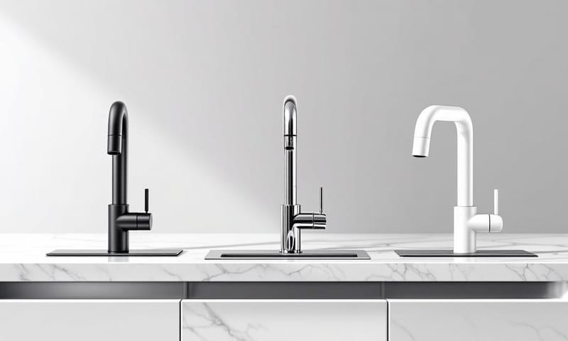 三種主流材質水龍頭的外觀對比