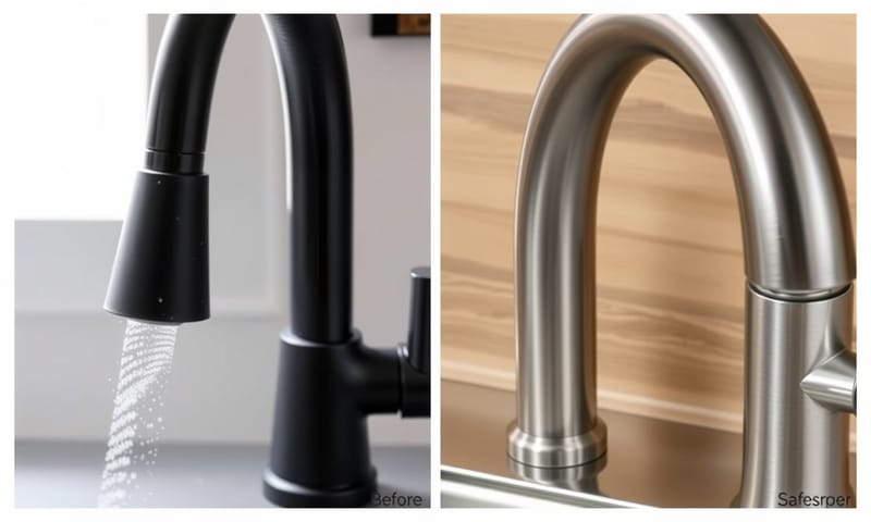 不同龍頭表面材質的日常使用痕跡對比