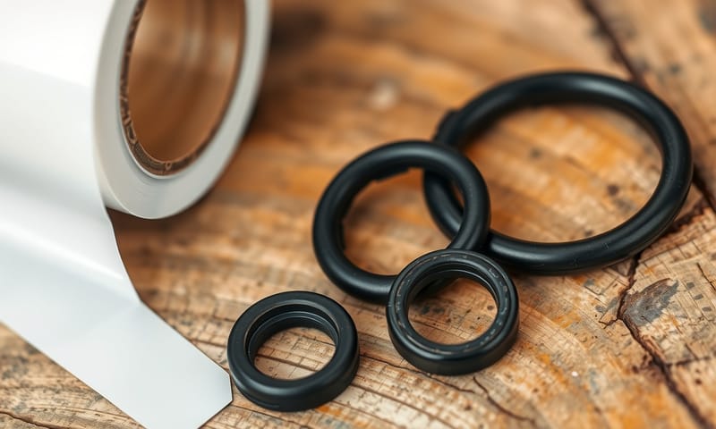 左邊是舊的O型環，已經有點壓扁變形了，右邊是新的。