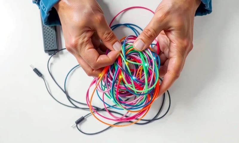 處理複雜連結問題的比喻圖