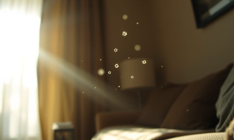 過敏原情境：空氣中懸浮的塵螨與花粉