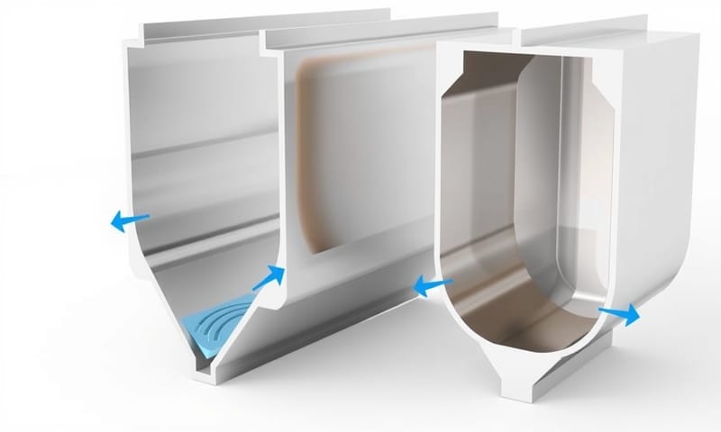 一個人在車庫測量舊水溝槽的尺寸
