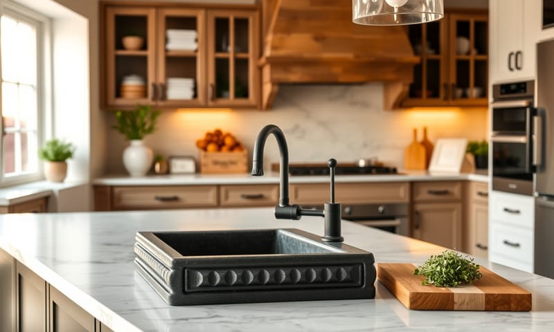 花崗岩複合材料表面的紋理與光澤特寫