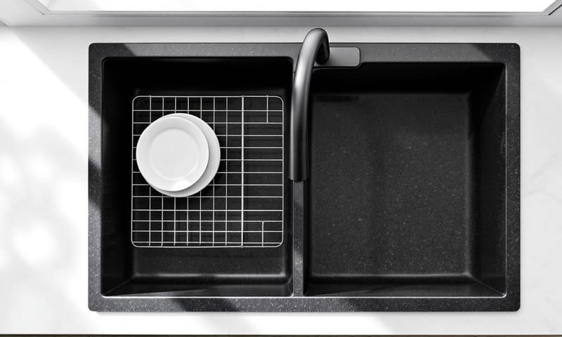 花崗岩水槽內的抗菌技術概念示意