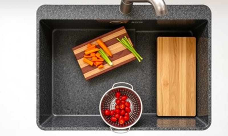 搭配專屬配件的工作站水槽，將備料與清洗功能整合