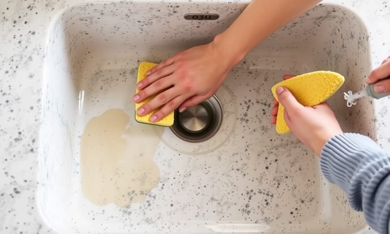 定期清潔是維持淺色花崗岩水槽美觀的關鍵