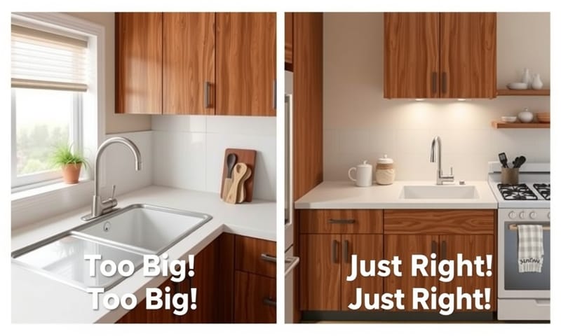 水槽尺寸與檯面空間的平衡非常重要