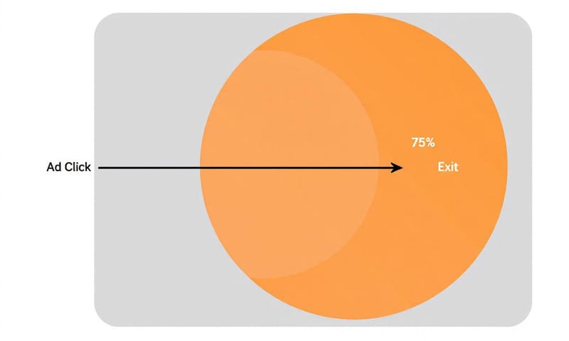 用戶安裝 App 的流失路徑示意圖
