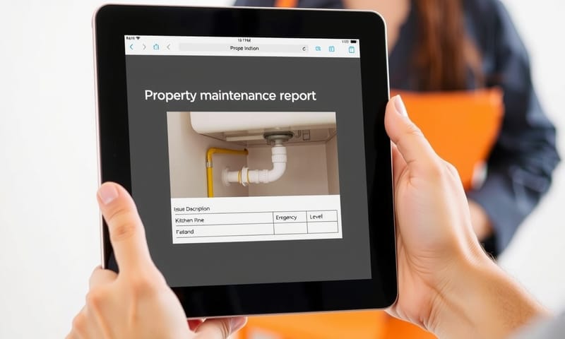 透過平板電腦回報房屋修繕問題