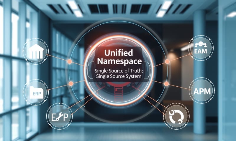 UNS 作為企業數據核心，串連起各個不同的應用系統