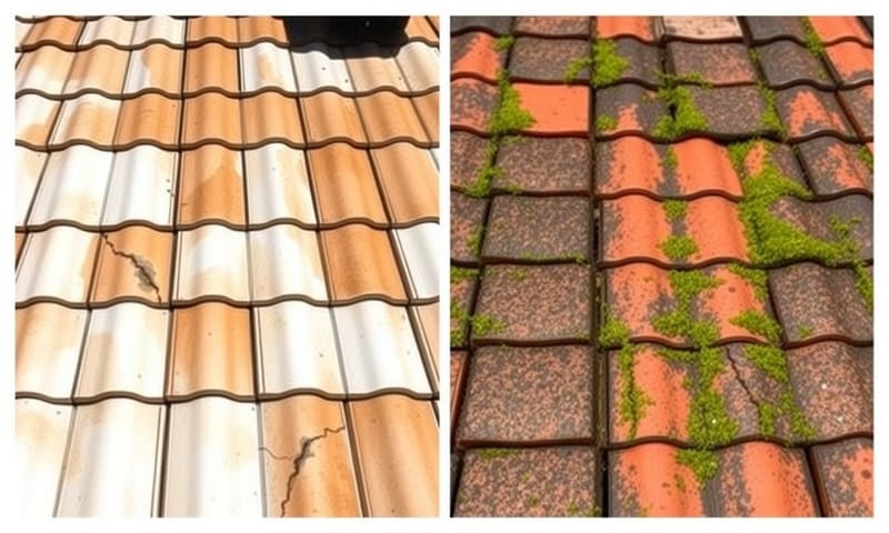 不同材質頂樓地磚的長期表現對比