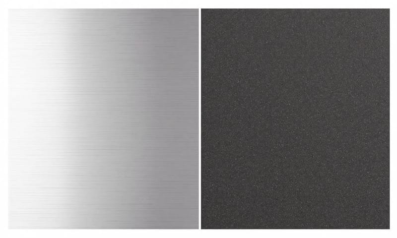 水槽表面處理大比拼：左邊髮絲紋，右邊奈米塗層