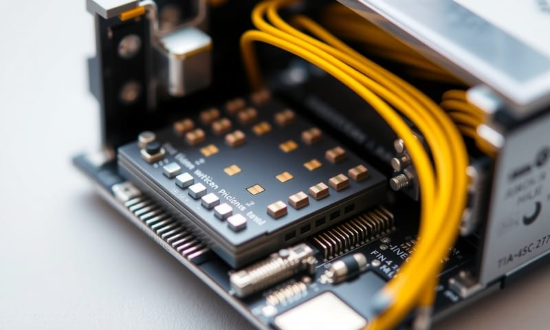 完成貼合的光通訊模組內部結構