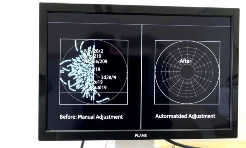 自動化調整前後的訊號品質對比圖