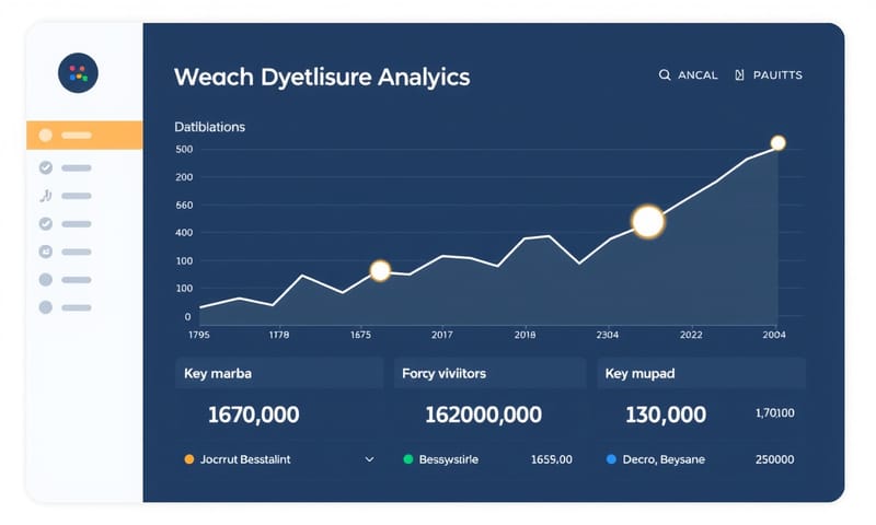 網站流量成長趨勢示意圖