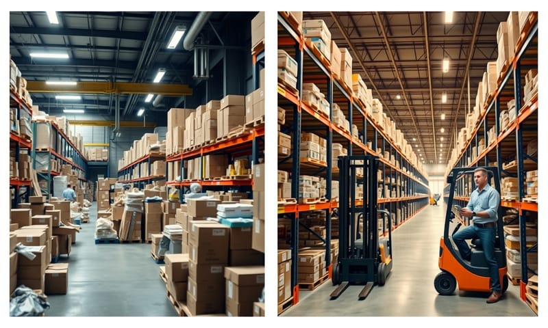 導入系統前後的倉儲對比