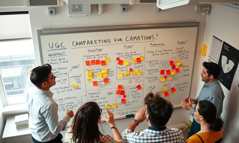 行銷團隊腦力激盪 UGC 活動的場景