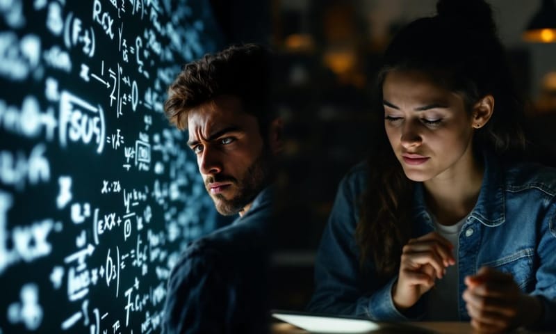 AI 輔助學習數學時的兩種心境對比