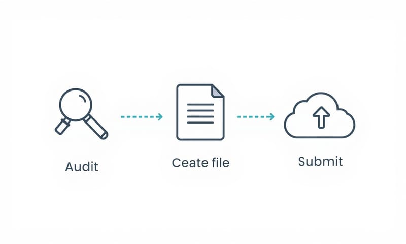 拒絕連結的標準流程：稽核、整理、提交