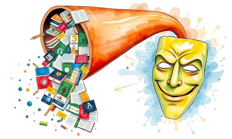 AI 的行為養成過程：從海量資訊輸入到看似有心機的輸出。