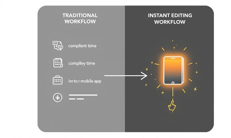 傳統開發 vs. 即時編輯的流程對比