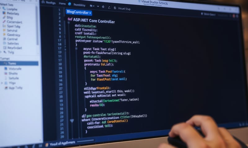 開發環境中的 C# Controller 程式碼片段