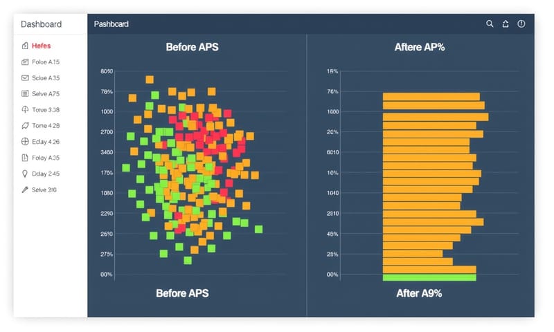 導入前後的產能利用率對照