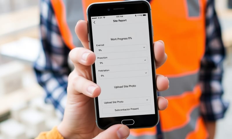 現場人員的手機介面模擬