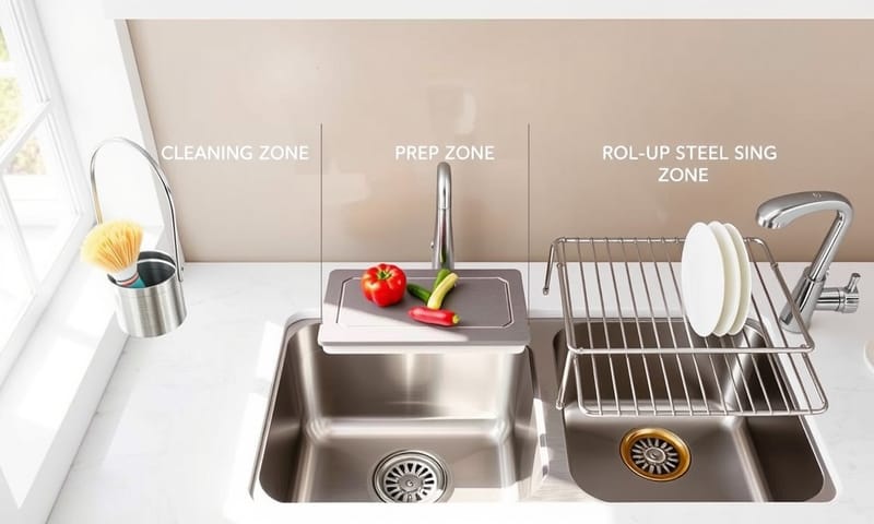 規劃良好的水槽工作區實際運作