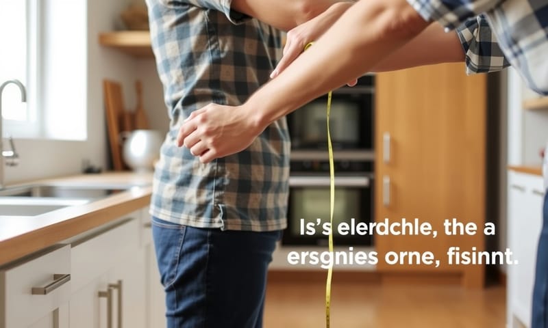 實際測量使用者手肘高度來決定檯面尺寸