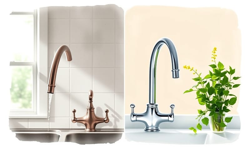 保養前後的龍頭光澤對比