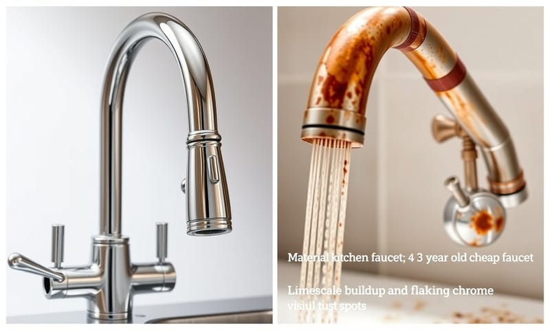 新舊龍頭表面腐蝕對比